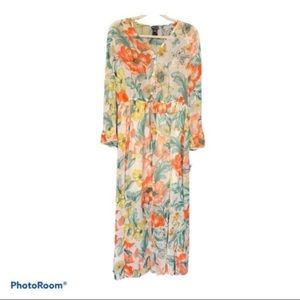 Kate and Lily Sheer Summer Floral Maxi Dress
